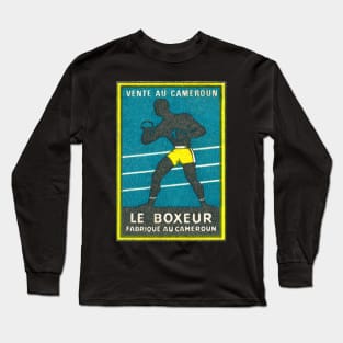 "Le Boxeur" //// Vintage Illustration Graphic Design Long Sleeve T-Shirt